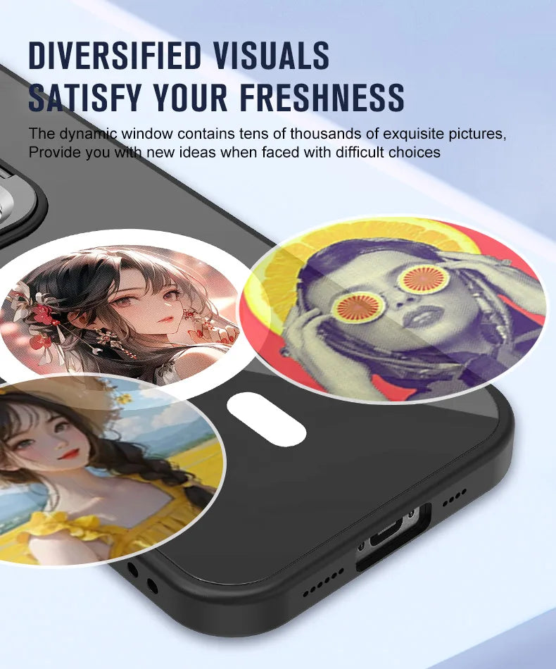 NFC Projection Smart Case for iPhone - Circular Mag safe screen