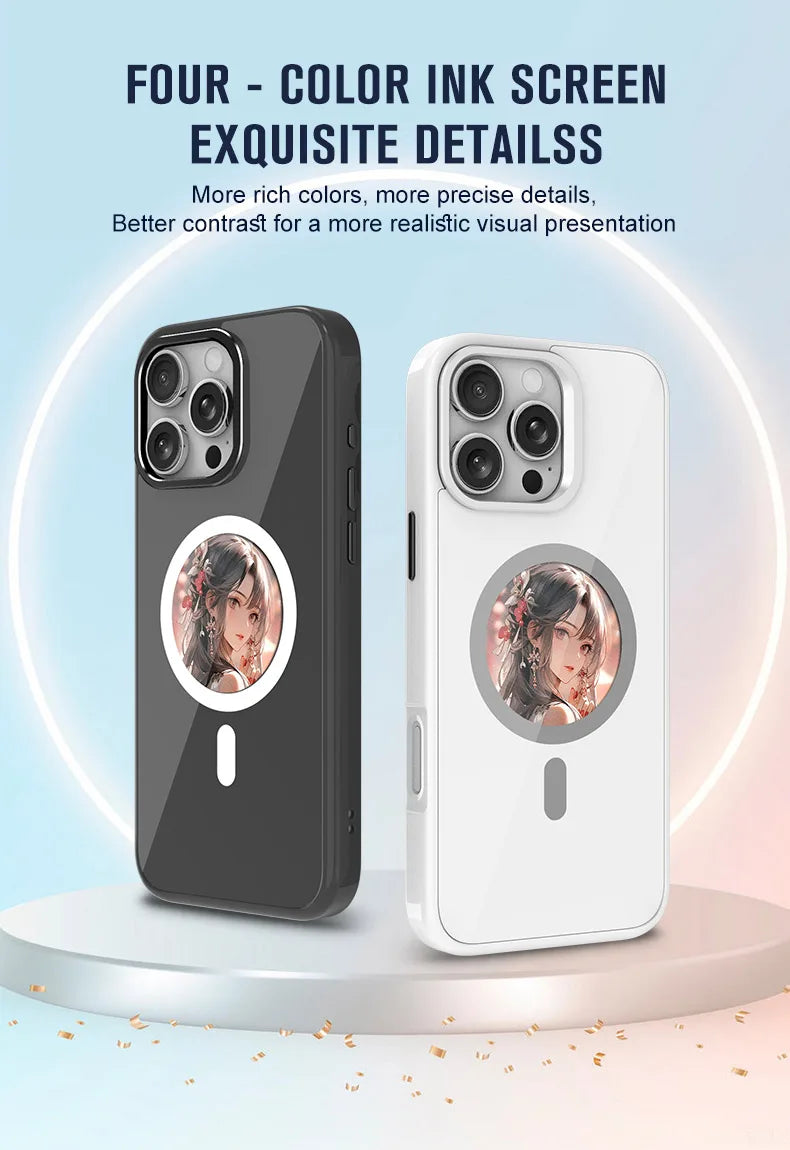 NFC Projection Smart Case for iPhone - Circular Mag safe screen