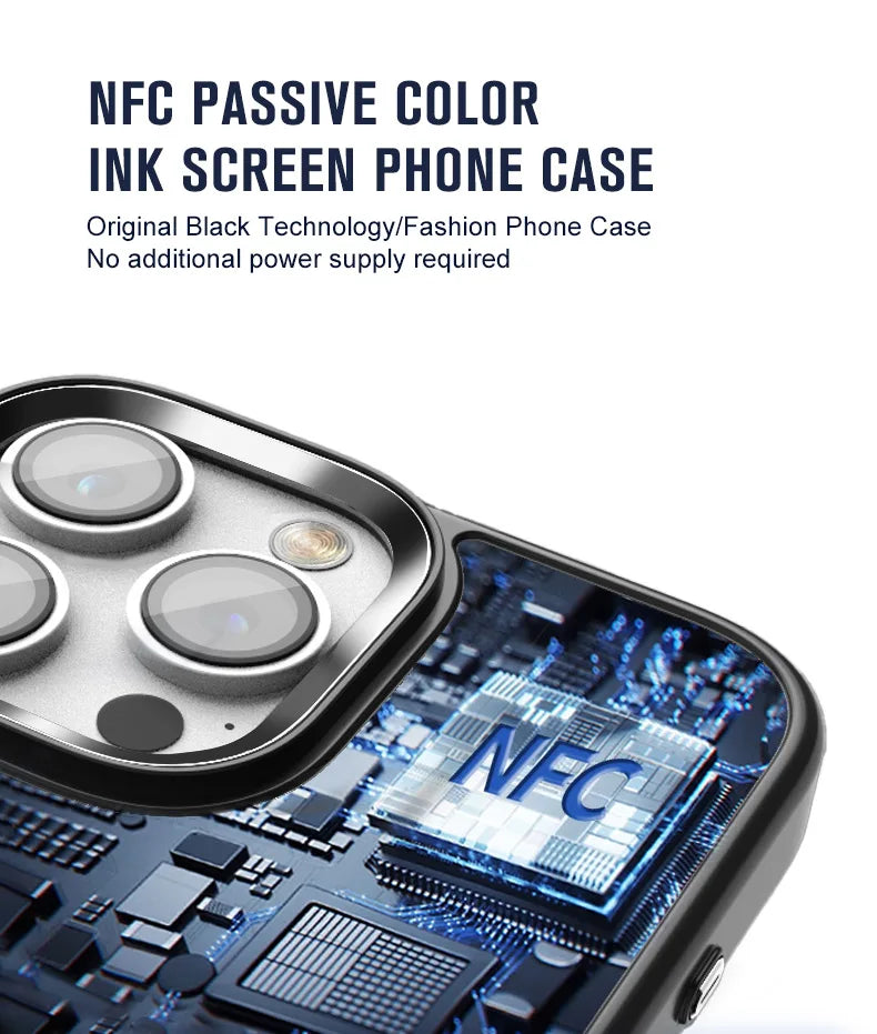 NFC Projection Smart Case for iPhone - Circular Mag safe screen