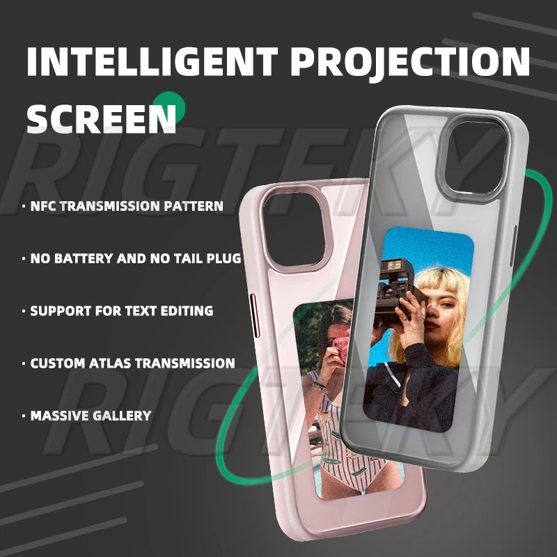 NFC Projection Smart Case for iPhone - Rectangle screen